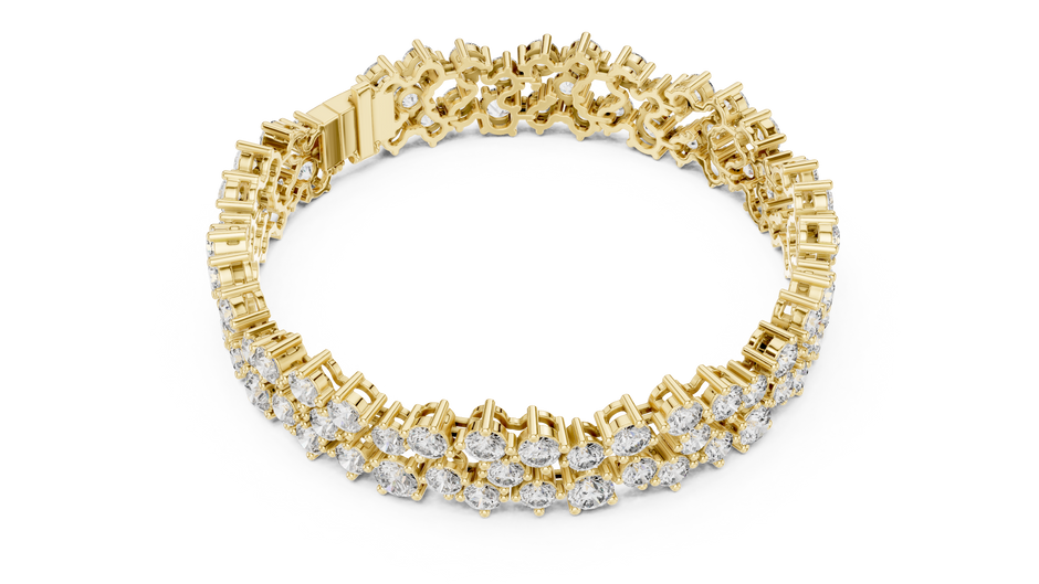 Multi-Row Bubble Cluster Lab Grown Diamond Tennis Bracelet