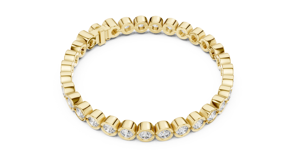 The Luminary Bezel Set Round Lab Grown Diamond Tennis Bracelet.