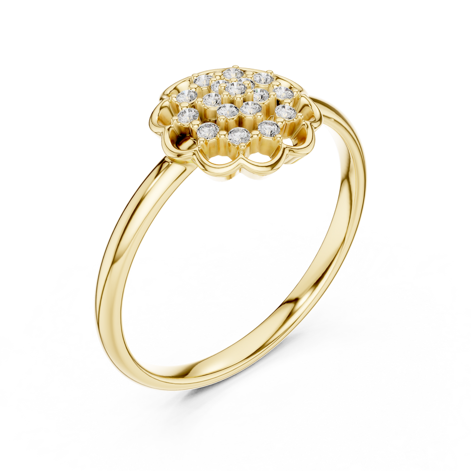 Blooming Flower Multi-Stone Lab Grown Diamond Statement Ring