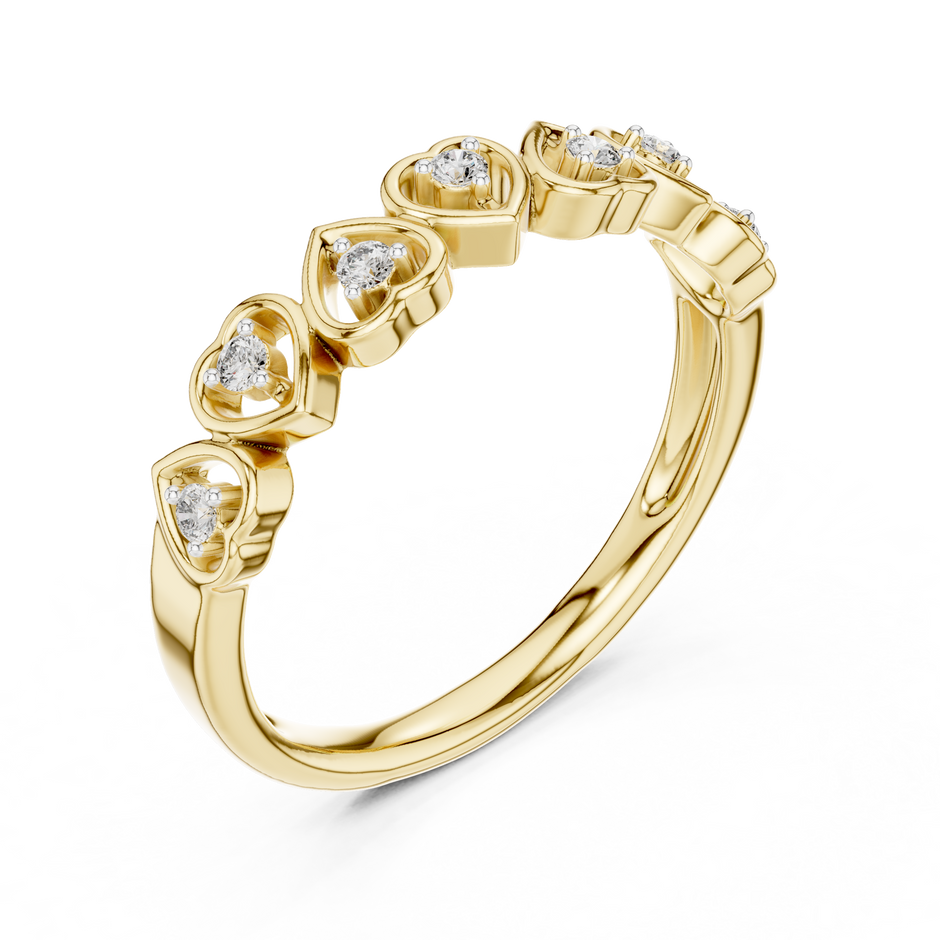 Heart Cluster Multi Stone Lab Grown Diamond Ring