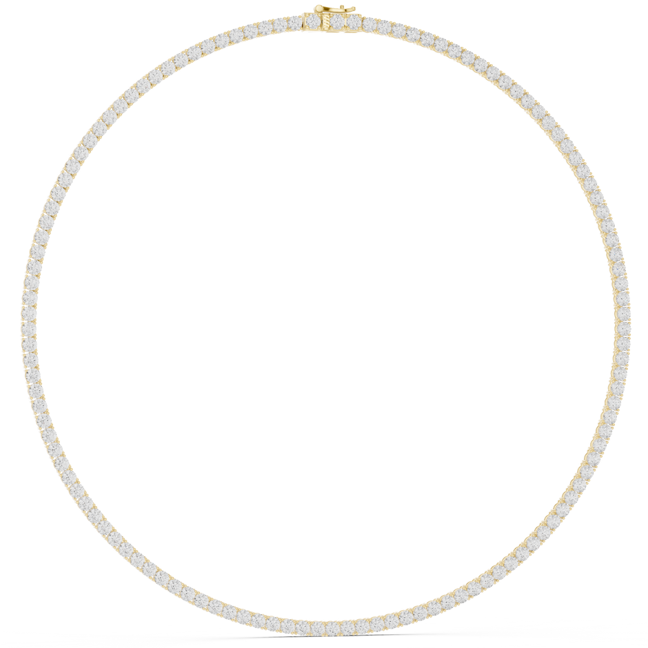 Classic Round Lab Grown Diamond Riviera Eternity Necklace