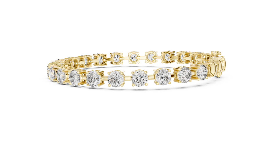 The Linked Station Round Lab Grown Diamond Tennis Bracelet.