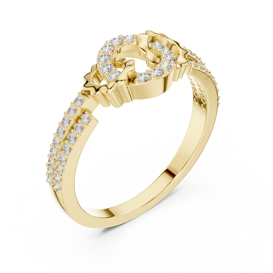 Interlocking Circular Pave Lab Grown Diamond Ring