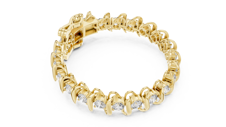 The Serpentina Swirl Lab Grown Diamond Tennis Bracelet.