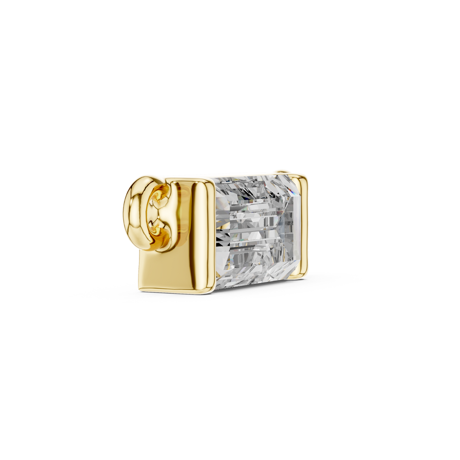 Horizontal 0.30ct Baguette Cut Lab Grown Diamond Pendant