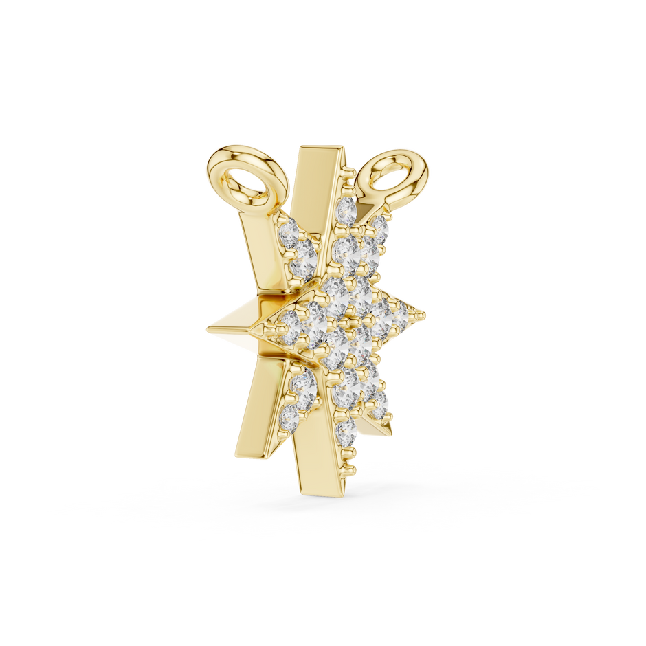 Celestial Eight-Point Starburst Pavé Lab Grown Diamond Statement Pendant