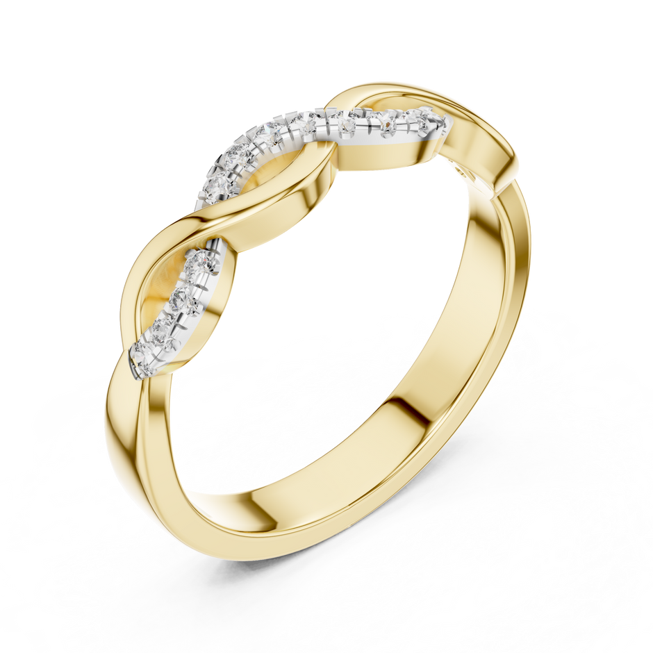 Twisted Infinity Pavilion Lab Grown Diamond Ring