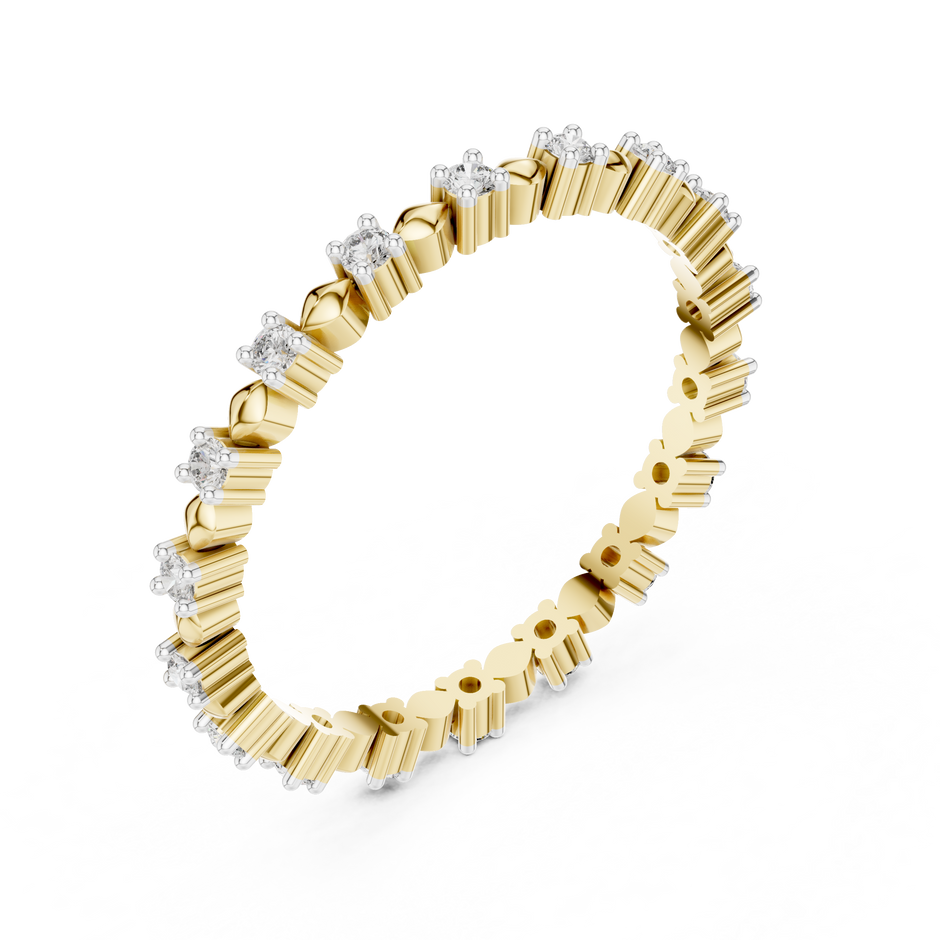 Alternating Station Eternity Lab Grown Diamond Ring