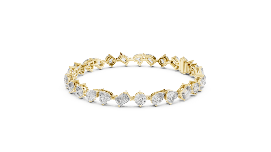 Mixed Shape Lab Grown Diamond Eternity Tennis Bracelet