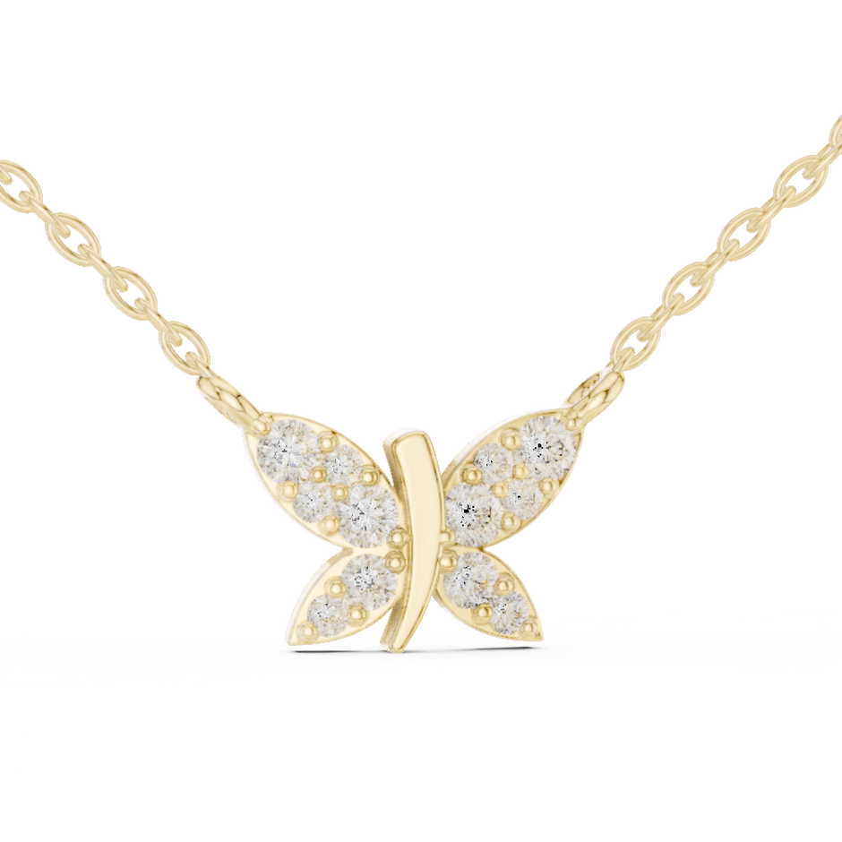 Pave Butterfly Lab Grown Diamond Pendant