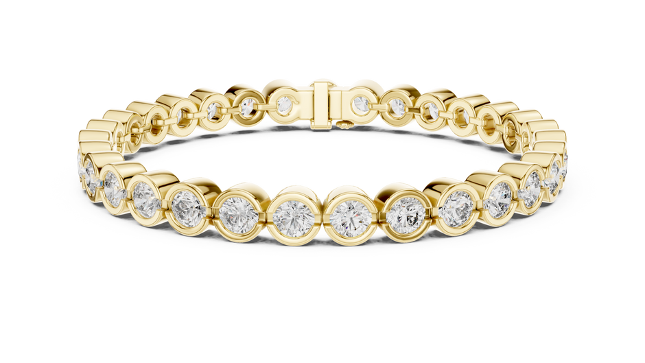 The Luminary Bezel Set Round Lab Grown Diamond Tennis Bracelet.