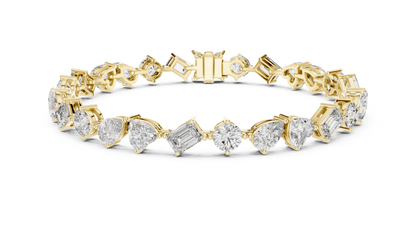 Mixed Shape Lab Grown Diamond Eternity Tennis Bracelet