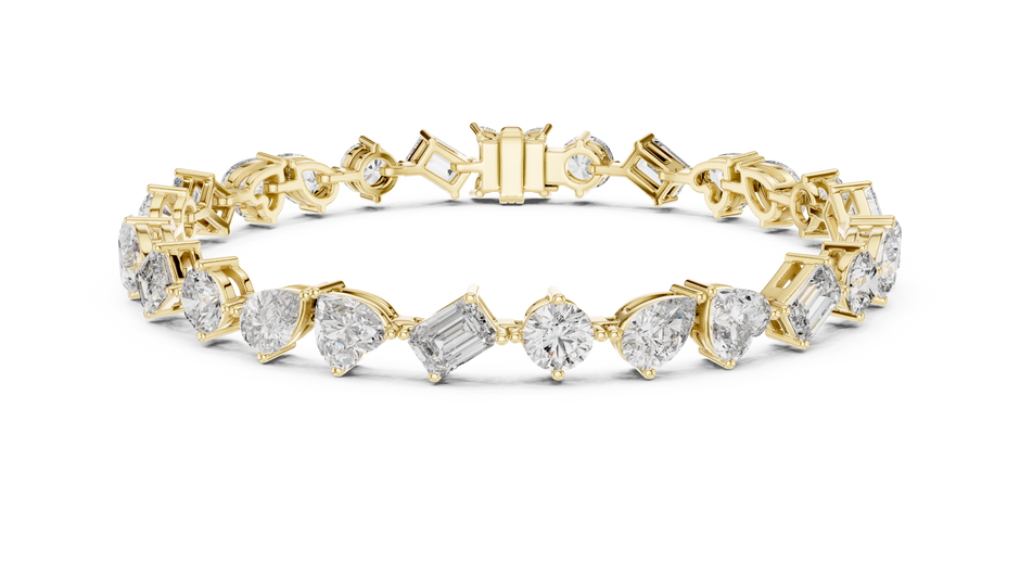 Mixed Shape Lab Grown Diamond Eternity Tennis Bracelet