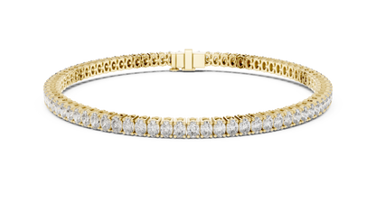 Shared-Prong Oval Cut Lab Grown Diamond Tennis Bracelet.