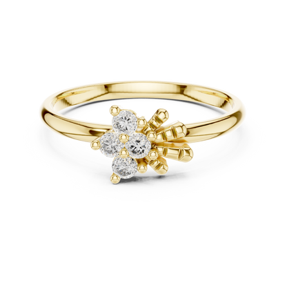 Four Stone Cluster Sparkle Lab Grown Diamond Ring