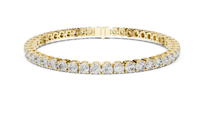 Shared-Prong Round Lab Grown Diamond Tennis Bracelet.