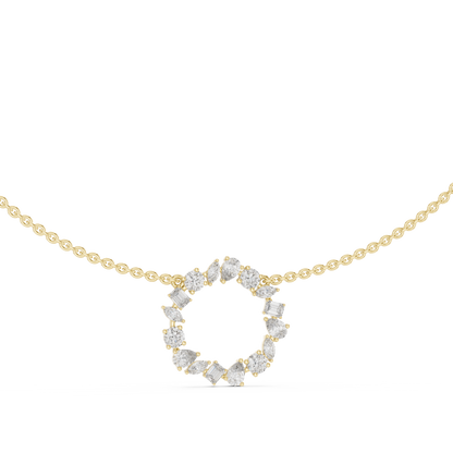 The Royal Multi Shape Fancy Cut Circle Lab Grown Diamond Pendant