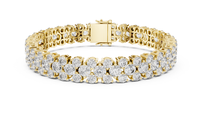 The Grand Three-Row Round Lab Grown Diamond Tennis Bracelet.