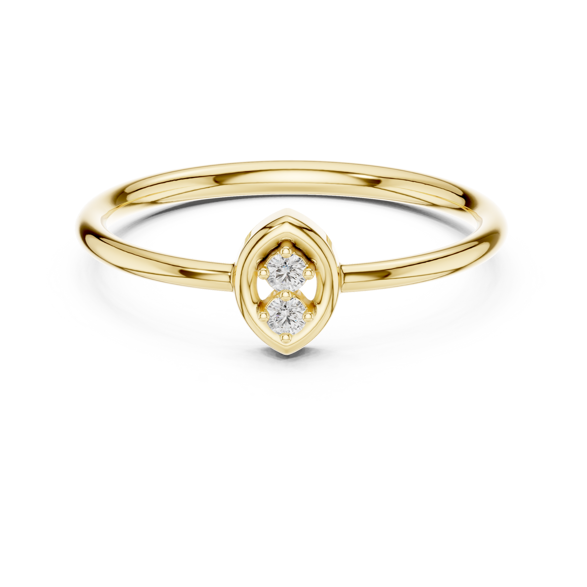 Marquise Bezel Twin Lab Grown Diamond Ring
