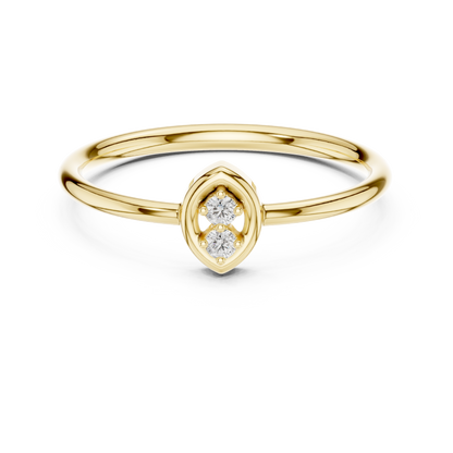 Marquise Bezel Twin Lab Grown Diamond Ring