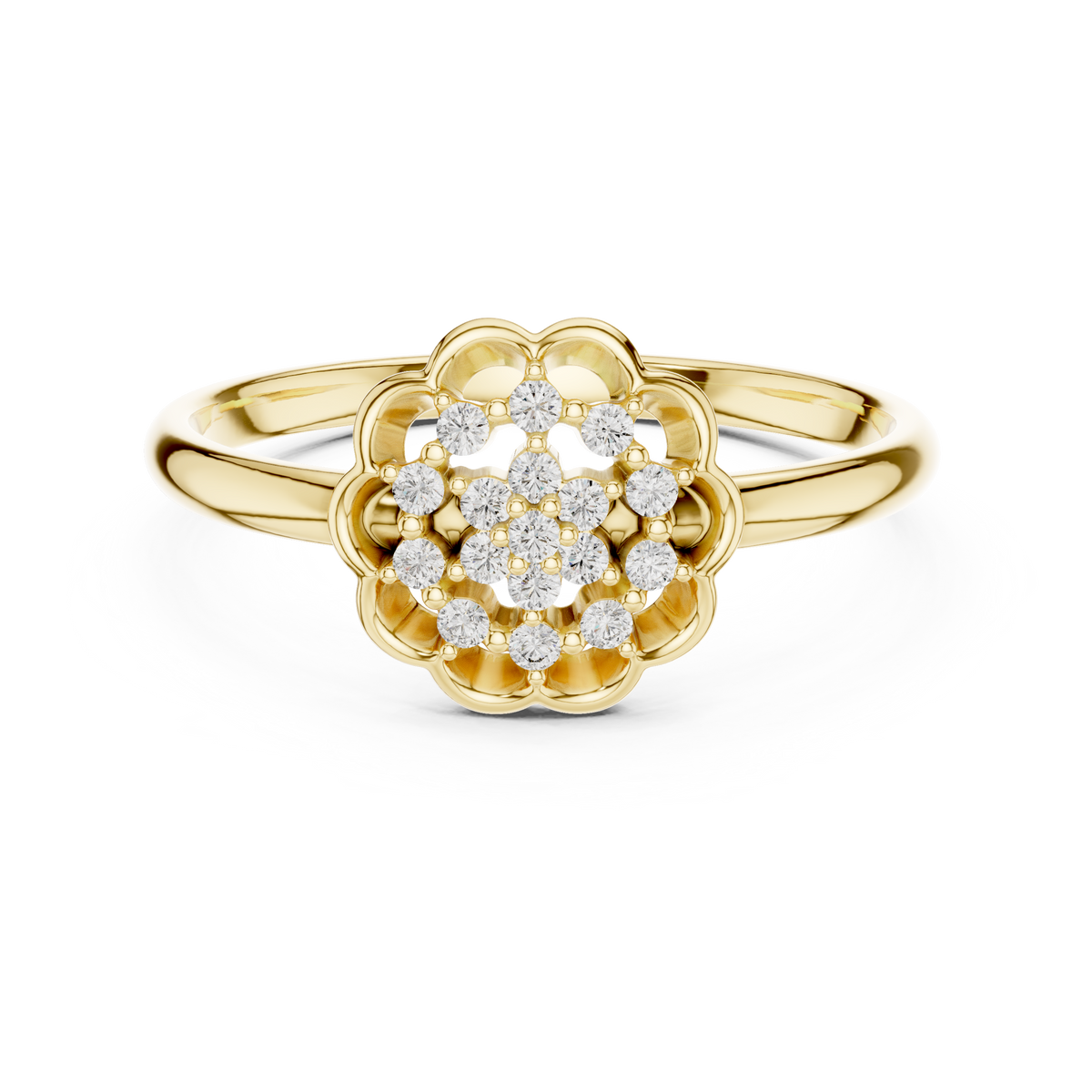 Blooming Flower Multi-Stone Lab Grown Diamond Statement Ring