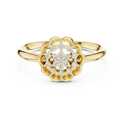 Blooming Flower Multi-Stone Lab Grown Diamond Statement Ring