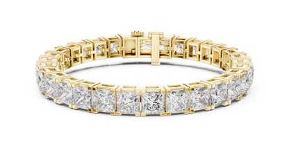 The Royal Square Princess Cut Lab Grown Diamond Tennis Bracelet.