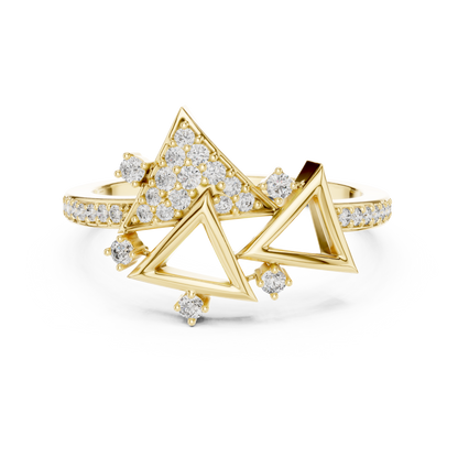 The Imperial Geometric Triangle Cluster Lab Grown Diamond Ring.