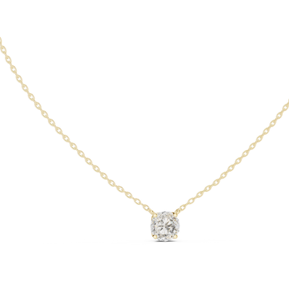 4-Prong Floating 1.00 Ct Round Lab Grown Diamond Solitaire Pendant