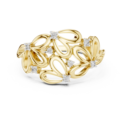 Botanical Blossom Cluster Lab Grown Diamond Ring