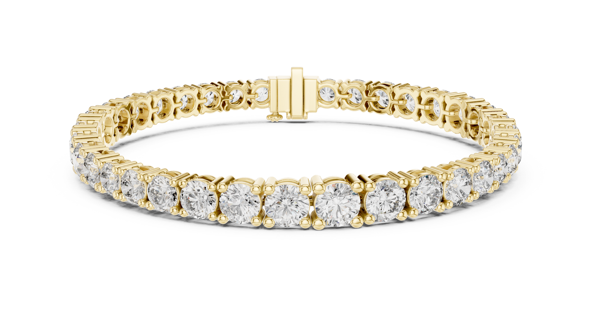 The Royal Graduated Round Lab Grown Diamond Four-Prong Tennis Bracelet.