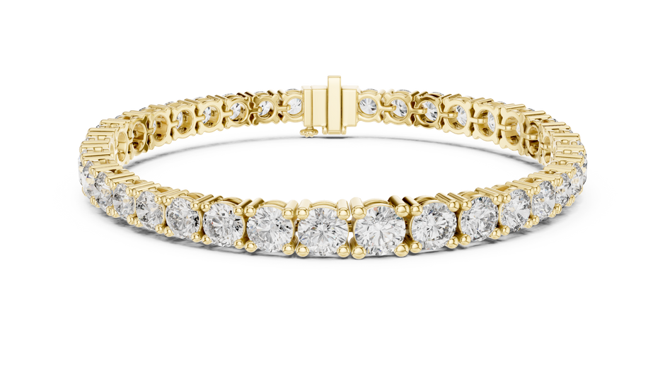 The Royal Graduated Round Lab Grown Diamond Four-Prong Tennis Bracelet.