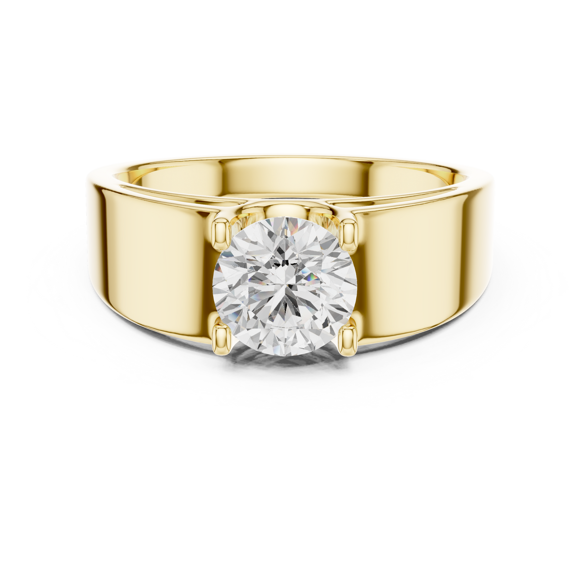 Four Prong 1.00 Ct Round Shape Lab Grown Diamond Solitaire Ring