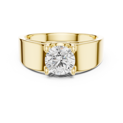 Four Prong 1.00 Ct Round Shape Lab Grown Diamond Solitaire Ring