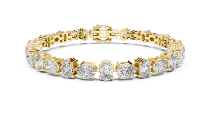 Alternating North-South & East-West Oval Lab-Grown Diamond Tennis Bracelet