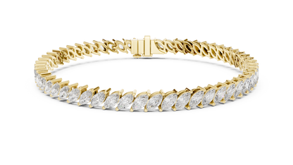 The Marquise Diagonal Wave Lab Grown Diamond Tennis Bracelet