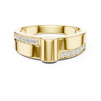 Modern Asymmetric Lab Grown Diamond Bypass Ring