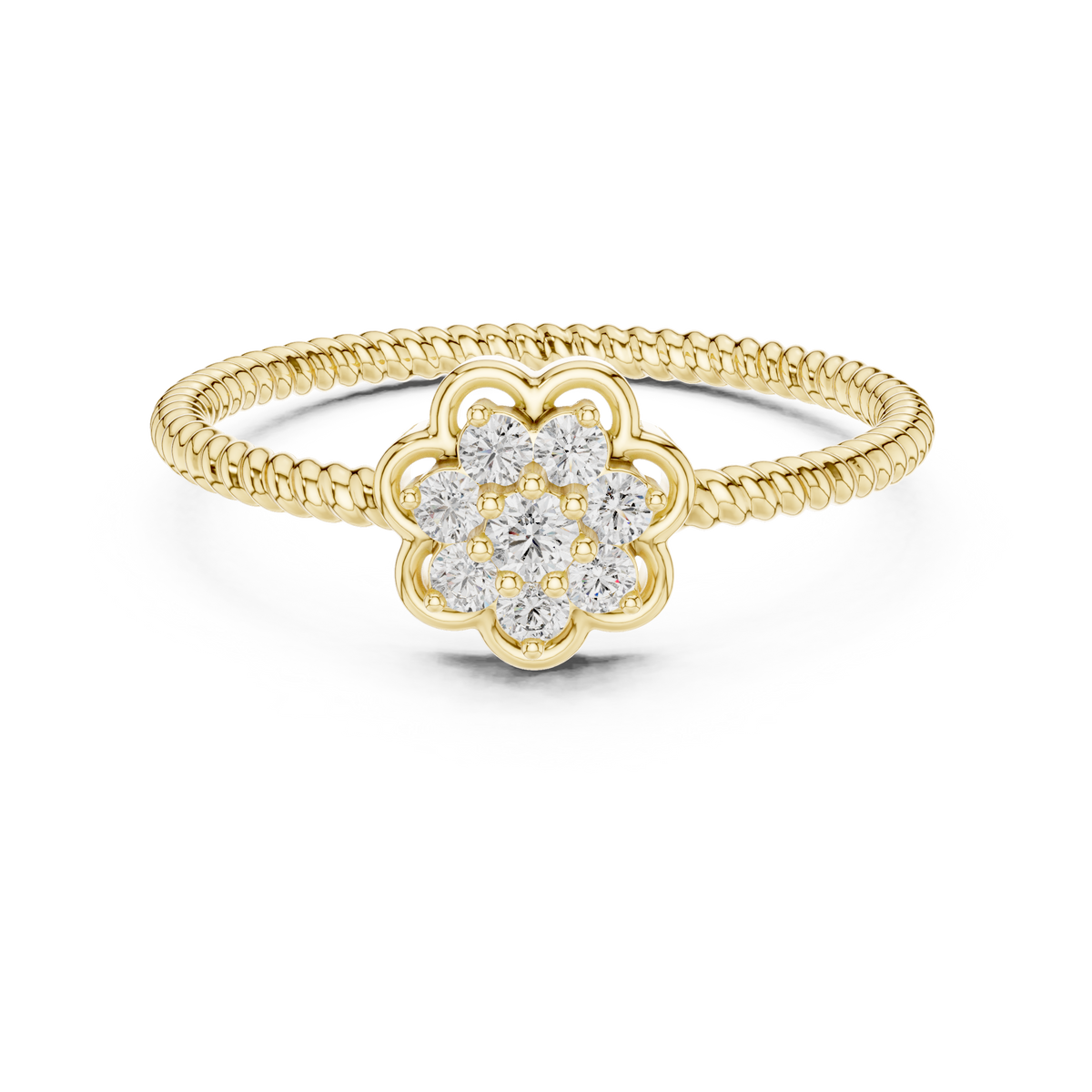 Botanical Floral Cluster Lab Grown Diamond Ring