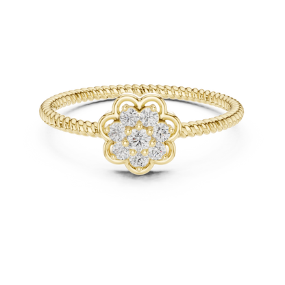 Botanical Floral Cluster Lab Grown Diamond Ring