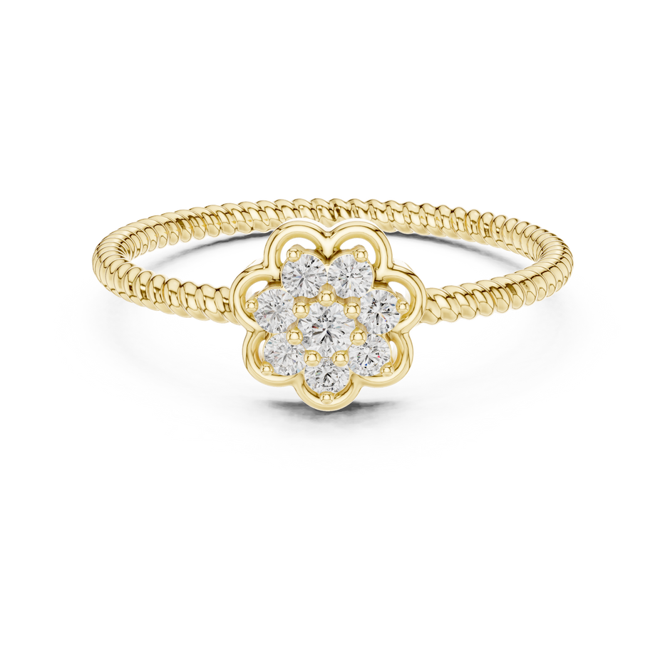 Botanical Floral Cluster Lab Grown Diamond Ring