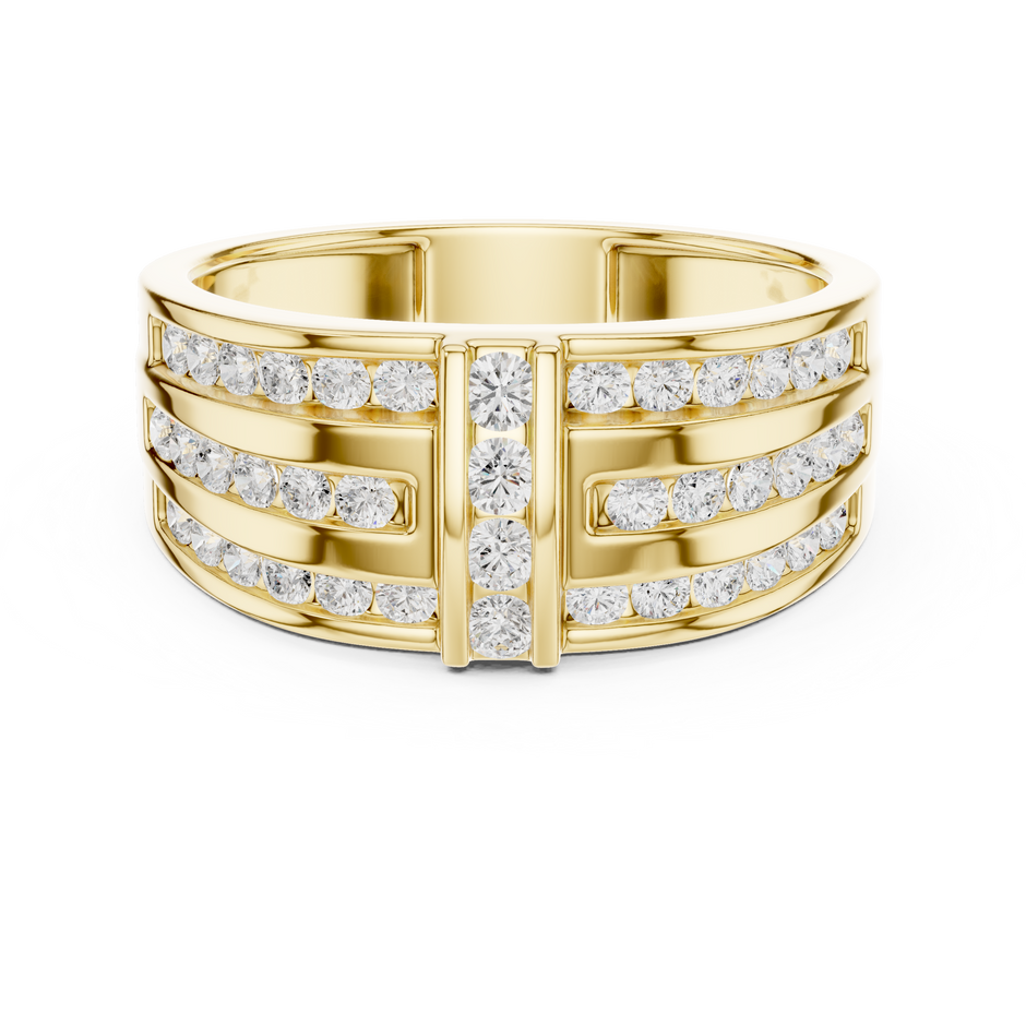 Men’s Multi-Row Channel Set Lab Grown Diamond Band Ring