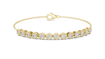 The Vintage Crown-Bezel Set Lab Grown Diamond Station Bracelet