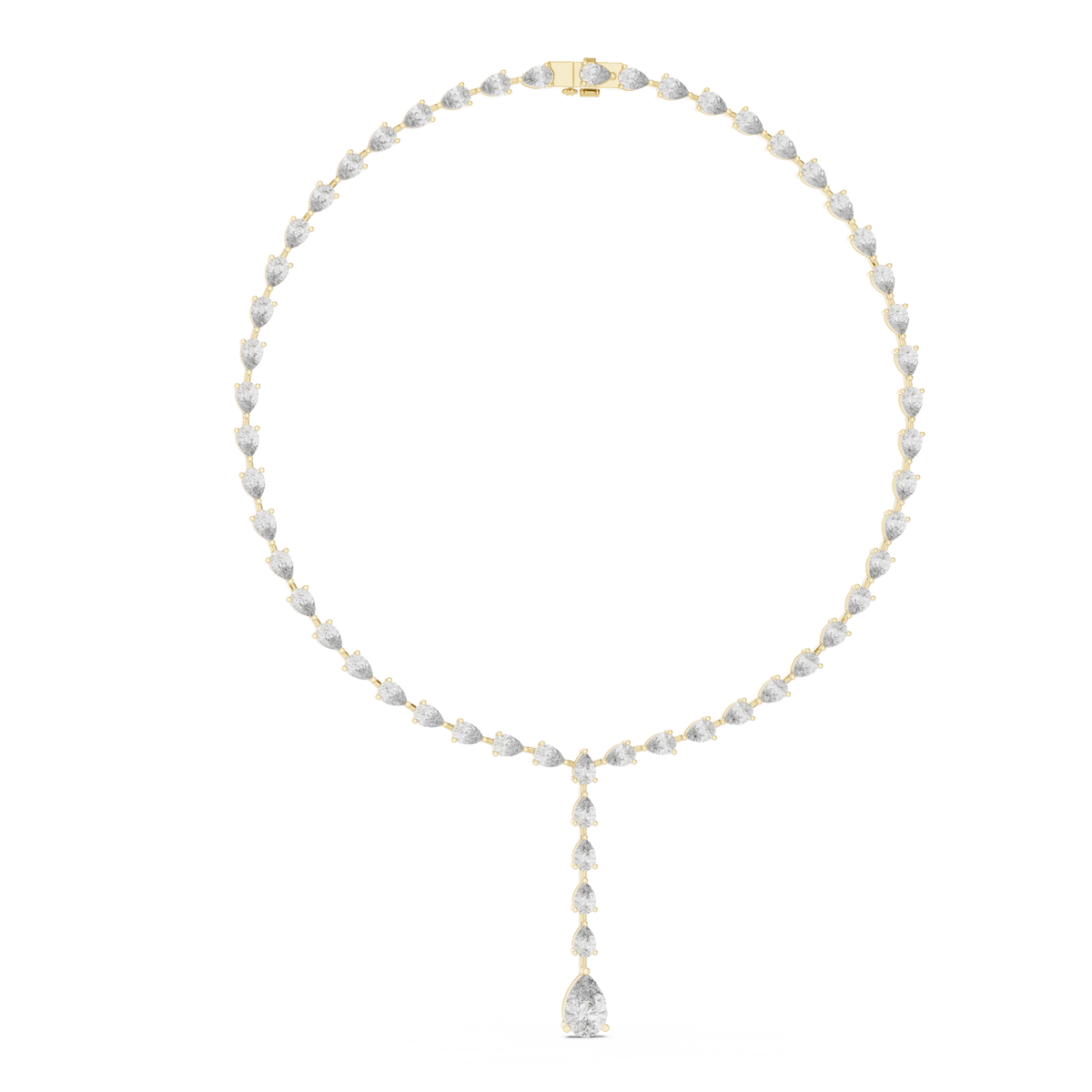 Pear Cut Lab Grown Diamond Y-Drop Lariat Necklace