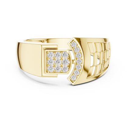 The Imperial Asymmetrical Square & Curved Arch Bypass Lab Grown Diamond Ring
