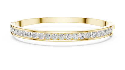 The Channel-Set Round Lab Grown Diamond Bangle
