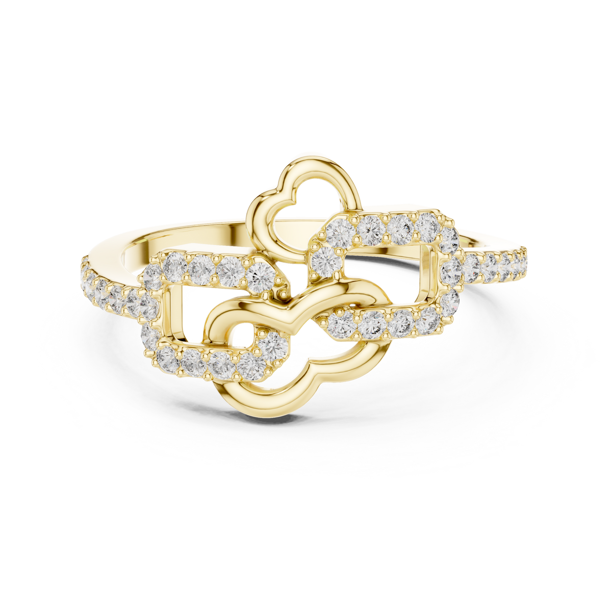 Rectangular Pave Set Lab Grown Diamond Ring