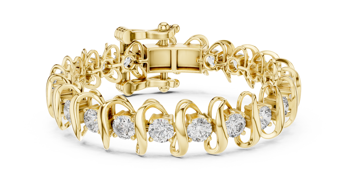 The Serpentina Swirl Lab Grown Diamond Tennis Bracelet.