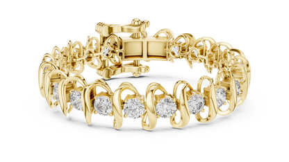 The Serpentina Swirl Lab Grown Diamond Tennis Bracelet.