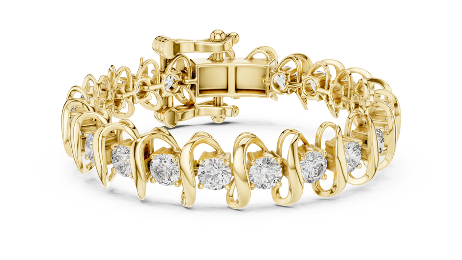 The Serpentina Swirl Lab Grown Diamond Tennis Bracelet.