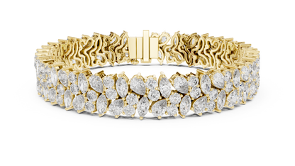The Florentine Multi-Shape Lab Grown Diamond Cluster Statement Bracelet